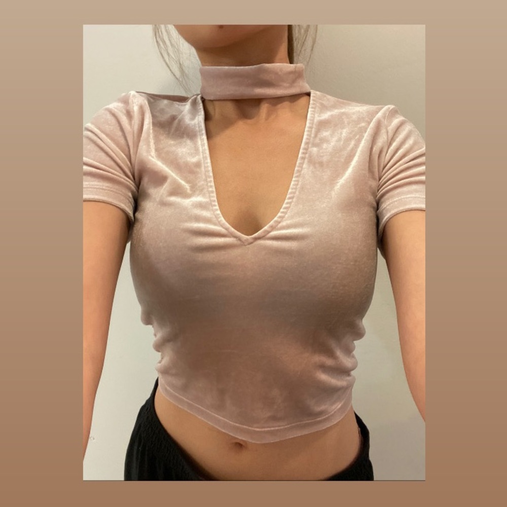 Velvet crop top